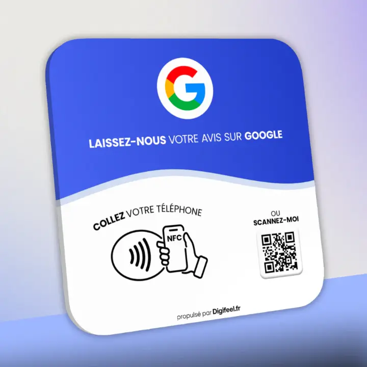 Exemple de plaque d'avis proposée par Digifeel